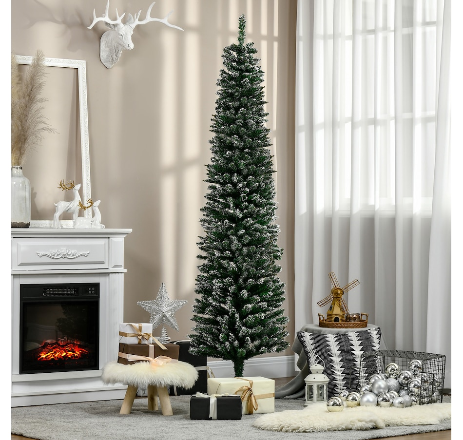 Image 934646_ALTMORE7.jpg, Product 934-646 / Price $109.99, HOMCOM Artificial Snow Dipped Christmas Tree, Xmas Pencil Tree, Home Decoration from HOMCOM on TSC.ca's Home & Garden department