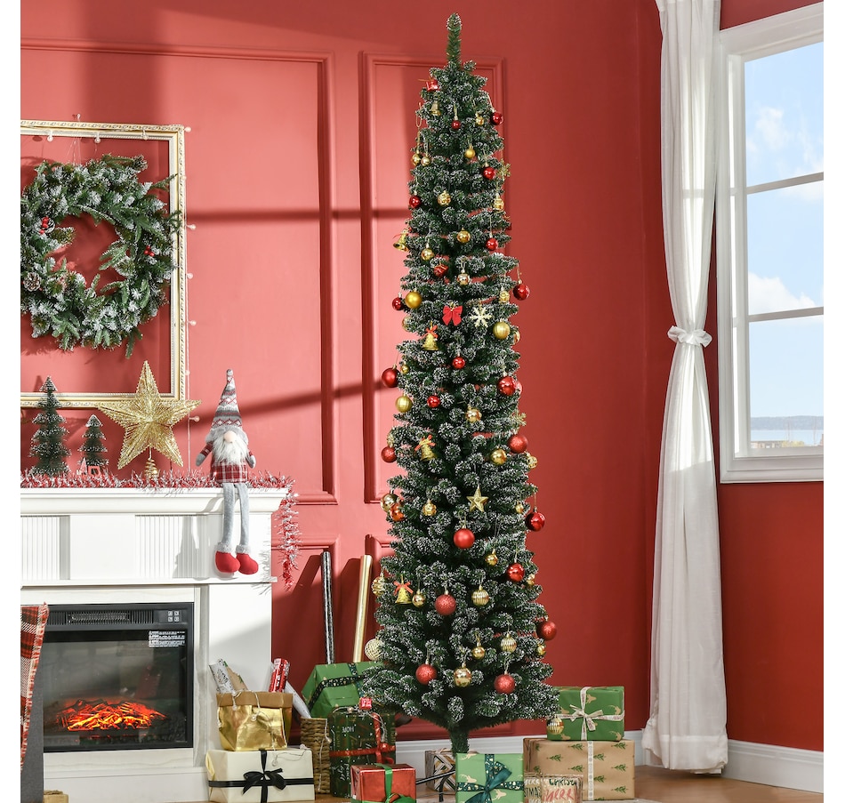 Image 934646_ALTMORE9.jpg, Product 934-646 / Price $109.99, HOMCOM Artificial Snow Dipped Christmas Tree, Xmas Pencil Tree, Home Decoration from HOMCOM on TSC.ca's Home & Garden department