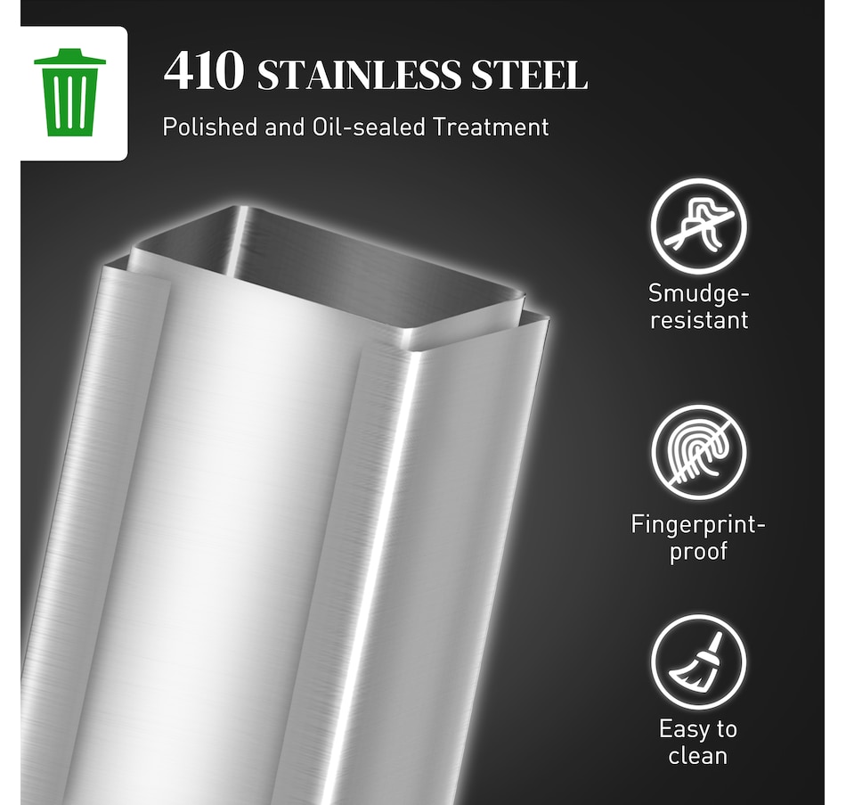 Image 934655_ALTMORE12.jpg, Product 934-655 / Price $87.99 - $94.99, HOMCOM 5.3gal Garbage Bin, Stainless Steel Trash Can with Soft-close Lid from HOMCOM on TSC.ca's Kitchen department