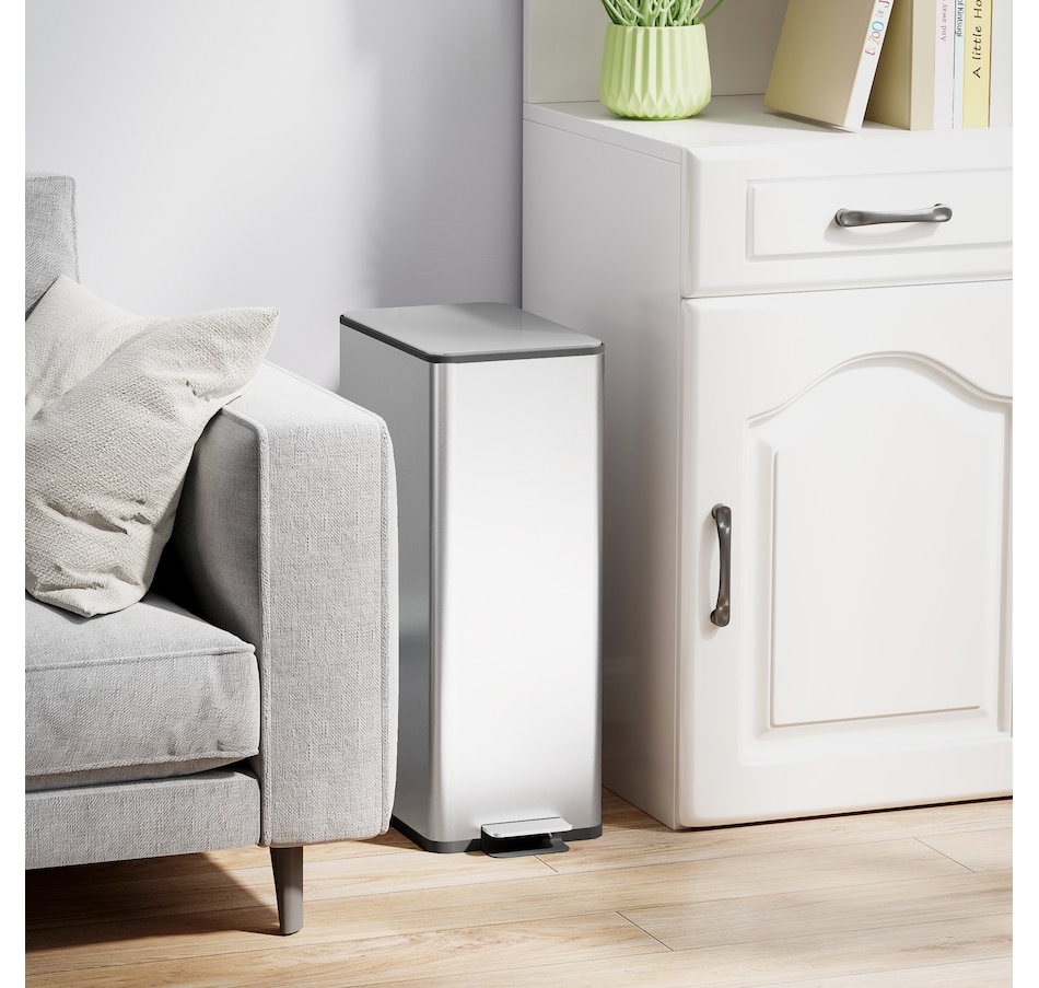 Image 934655_ALTMORE9.jpg, Product 934-655 / Price $87.99 - $94.99, HOMCOM 5.3gal Garbage Bin, Stainless Steel Trash Can with Soft-close Lid from HOMCOM on TSC.ca's Kitchen department