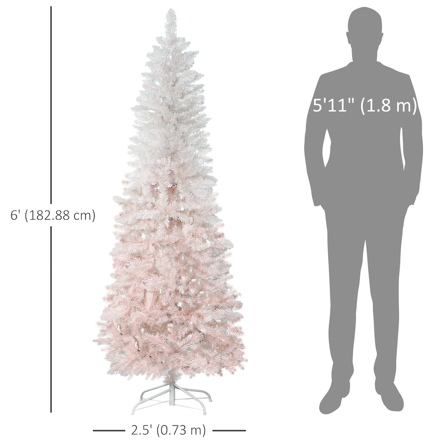 Image 934657_ALTMORE18.jpg, Product 934-657 / Price $64.99 - $86.99, Pencil Artificial Christmas Tree with Pine Realistic Branches, Auto Open from HOMCOM on TSC.ca's Home & Garden department
