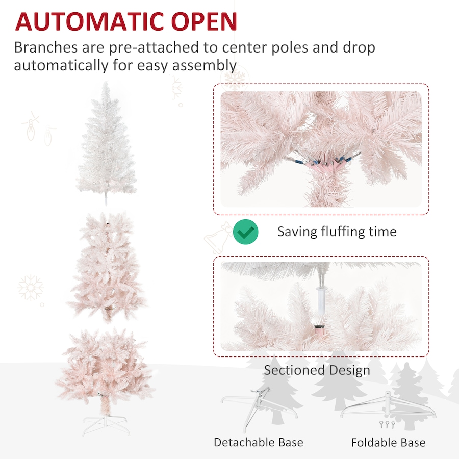 Image 934657_ALTMORE21.jpg, Product 934-657 / Price $64.99 - $86.99, Pencil Artificial Christmas Tree with Pine Realistic Branches, Auto Open from HOMCOM on TSC.ca's Home & Garden department