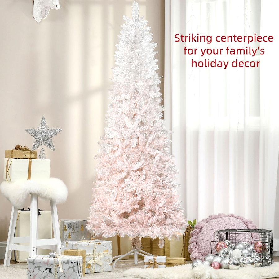 Image 934657_ALTMORE26.jpg, Product 934-657 / Price $64.99 - $86.99, Pencil Artificial Christmas Tree with Pine Realistic Branches, Auto Open from HOMCOM on TSC.ca's Home & Garden department
