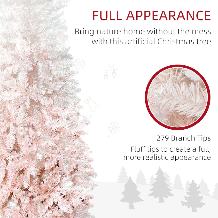Image 934657_ALTMORE27.jpg, Product 934-657 / Price $64.99 - $86.99, Pencil Artificial Christmas Tree with Pine Realistic Branches, Auto Open from HOMCOM on TSC.ca's Home & Garden department