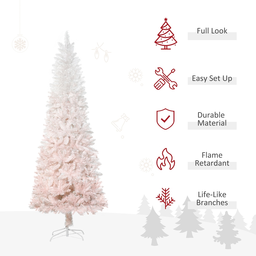 Image 934657_ALTMORE33.jpg, Product 934-657 / Price $64.99 - $86.99, Pencil Artificial Christmas Tree with Pine Realistic Branches, Auto Open from HOMCOM on TSC.ca's Home & Garden department