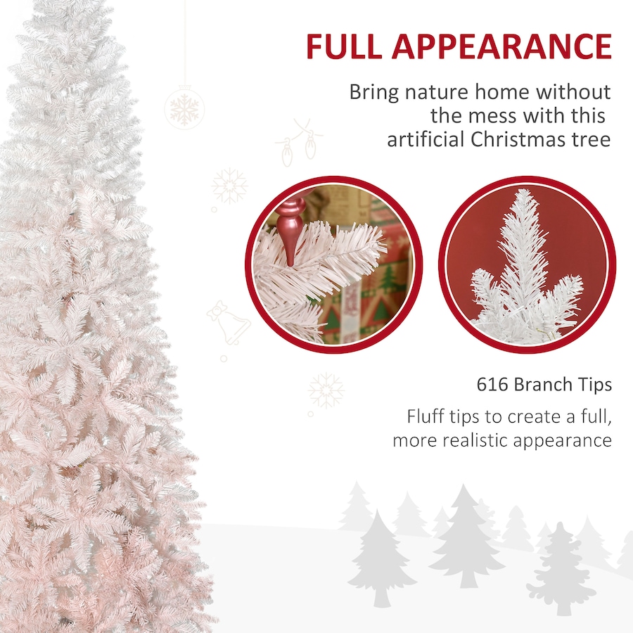Image 934657_ALTMORE35.jpg, Product 934-657 / Price $64.99 - $86.99, Pencil Artificial Christmas Tree with Pine Realistic Branches, Auto Open from HOMCOM on TSC.ca's Home & Garden department