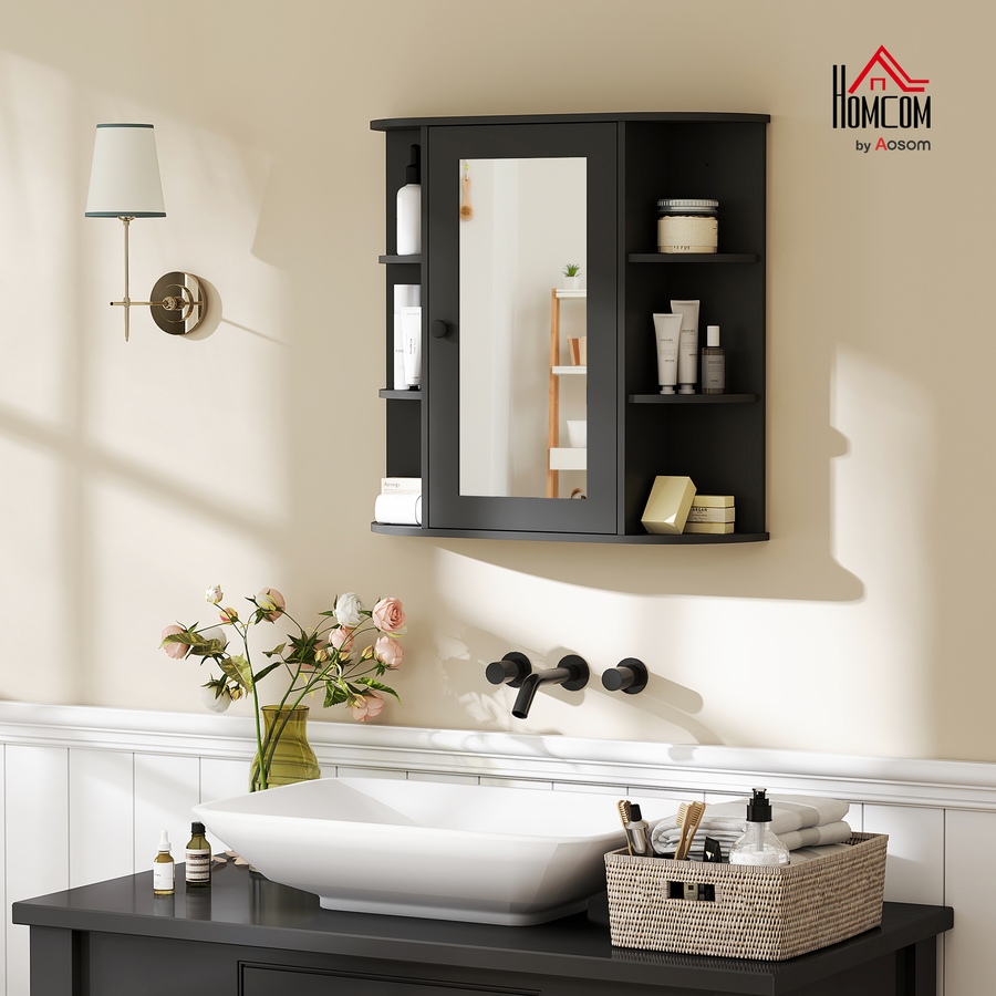 Image 934662_ALTMORE1.jpg, Product 934-662 / Price $82.67 - $84.99, HOMCOM Wall Mounted Mirror Cabinet with Door Shelves Bathroom Powder Room from HOMCOM on TSC.ca's Home & Garden department