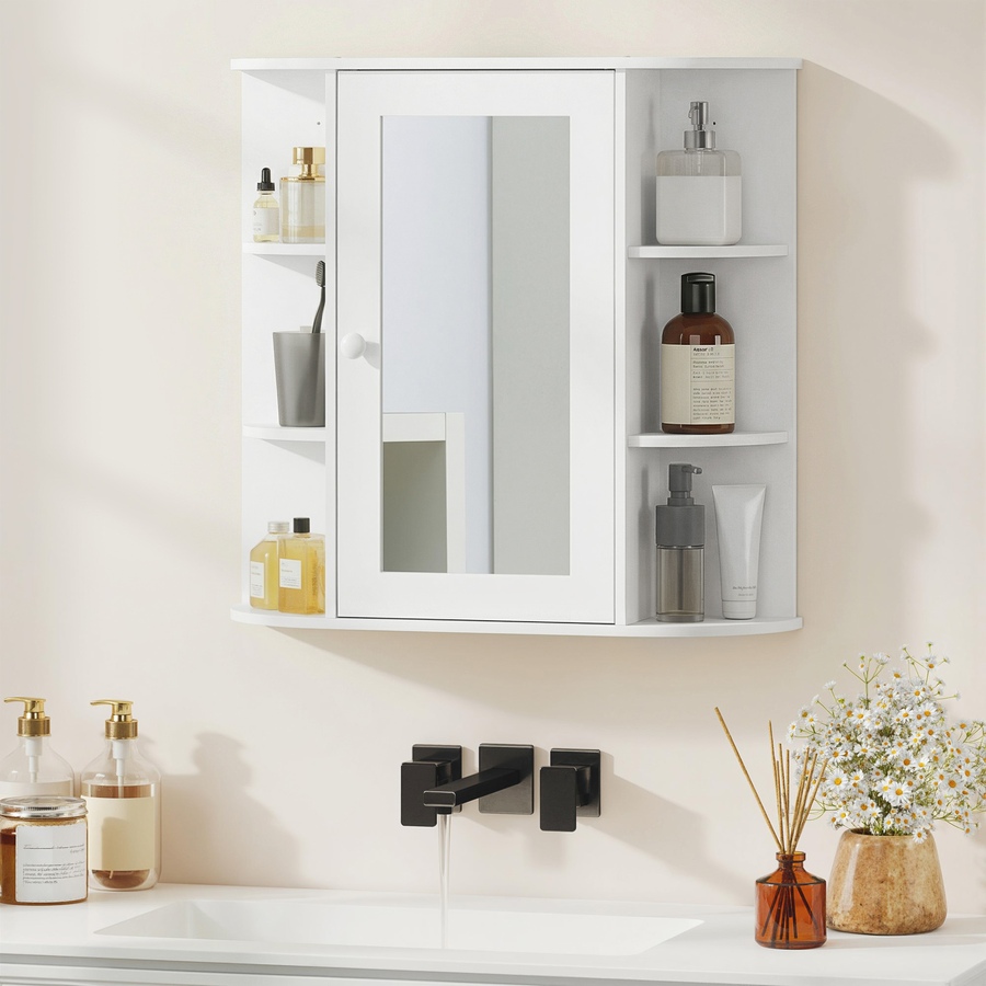 Image 934662_ALTMORE18.jpg, Product 934-662 / Price $82.67 - $84.99, HOMCOM Wall Mounted Mirror Cabinet with Door Shelves Bathroom Powder Room from HOMCOM on TSC.ca's Home & Garden department