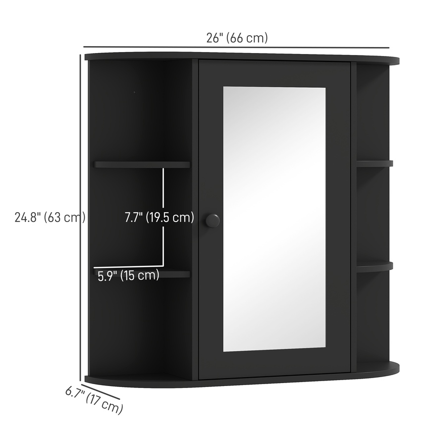 Image 934662_ALTMORE2.jpg, Product 934-662 / Price $82.67 - $84.99, HOMCOM Wall Mounted Mirror Cabinet with Door Shelves Bathroom Powder Room from HOMCOM on TSC.ca's Home & Garden department