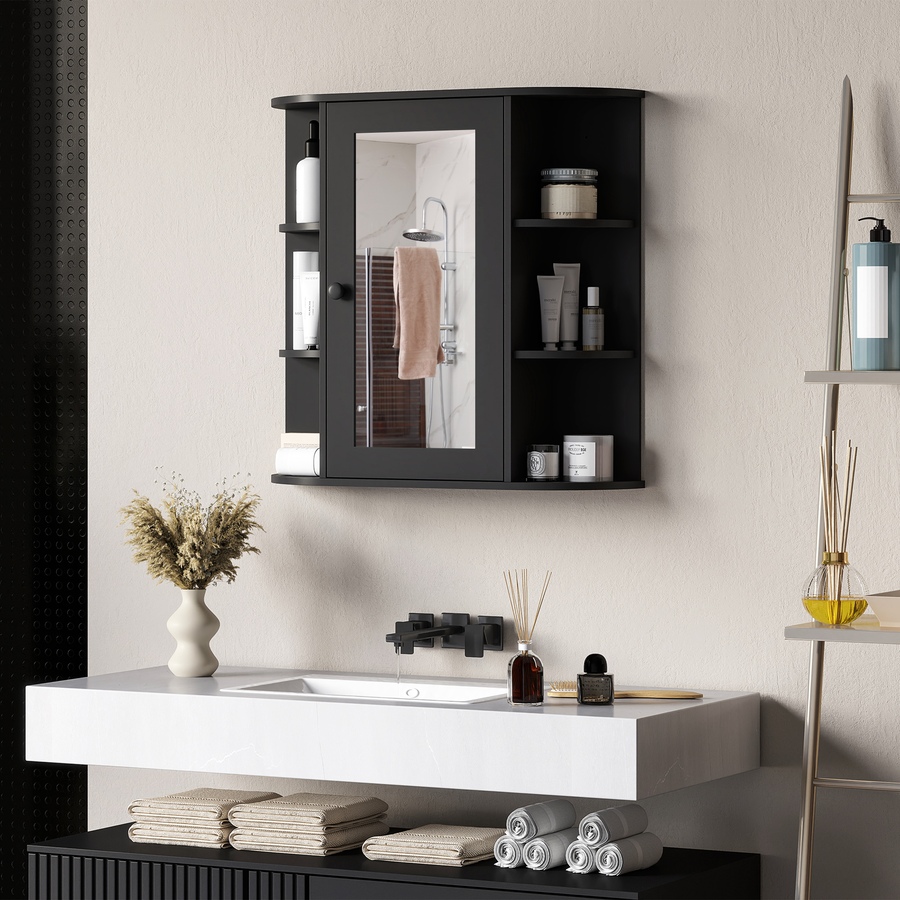 Image 934662_ALTMORE6.jpg, Product 934-662 / Price $82.67 - $84.99, HOMCOM Wall Mounted Mirror Cabinet with Door Shelves Bathroom Powder Room from HOMCOM on TSC.ca's Home & Garden department