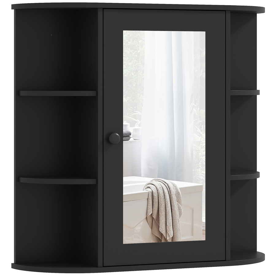 Image 934662_ST01.jpg, Product 934-662 / Price $82.67 - $84.99, HOMCOM Wall Mounted Mirror Cabinet with Door Shelves Bathroom Powder Room from HOMCOM on TSC.ca's Home & Garden department