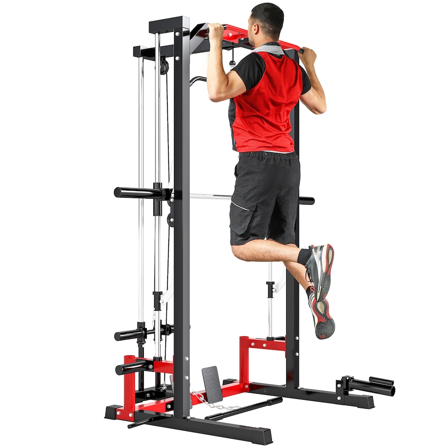 Image 934665.jpg, Product 934-665 / Price $389.99, Soozier Smith Machine, Multi-Function Power Cage with Lat Pull Down System from Soozier on TSC.ca's Health & Fitness department