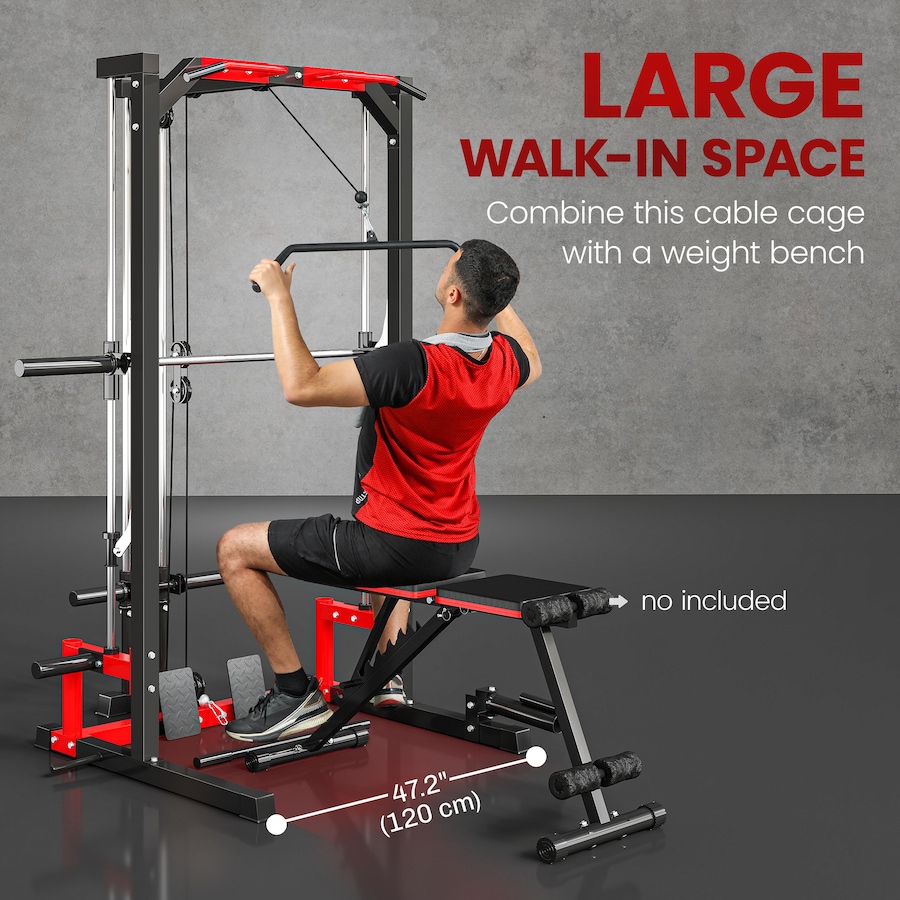 Image 934665_ALTMORE7.jpg, Product 934-665 / Price $389.99, Soozier Smith Machine, Multi-Function Power Cage with Lat Pull Down System from Soozier on TSC.ca's Health & Fitness department