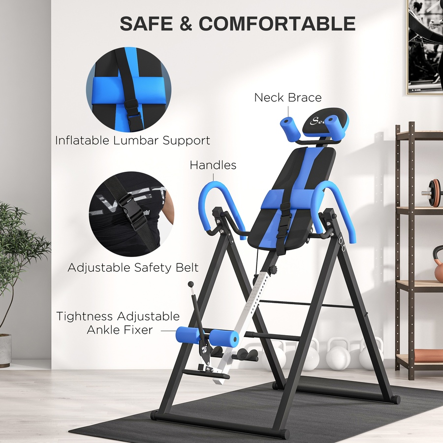 Image 934671_ALTMORE3.jpg, Product 934-671 / Price $169.99, Soozier Folding Inversion Table with Safety Belt, 20°/40°/60° Adjustable from Soozier on TSC.ca's Health & Fitness department