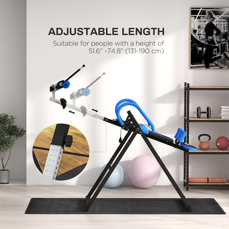 Image 934671_ALTMORE4.jpg, Product 934-671 / Price $169.99, Soozier Folding Inversion Table with Safety Belt, 20°/40°/60° Adjustable from Soozier on TSC.ca's Health & Fitness department