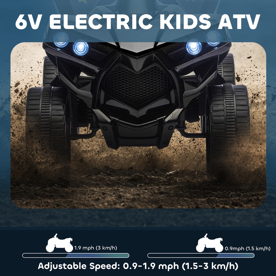 Image 934672_ALTMORE3.jpg, Product 934-672 / Price $94.99, Qaba Kids ATV 4 Wheeler with Music and Lights for Ages 18-56 Months, Black from Qaba on TSC.ca's Toys & Hobbies department