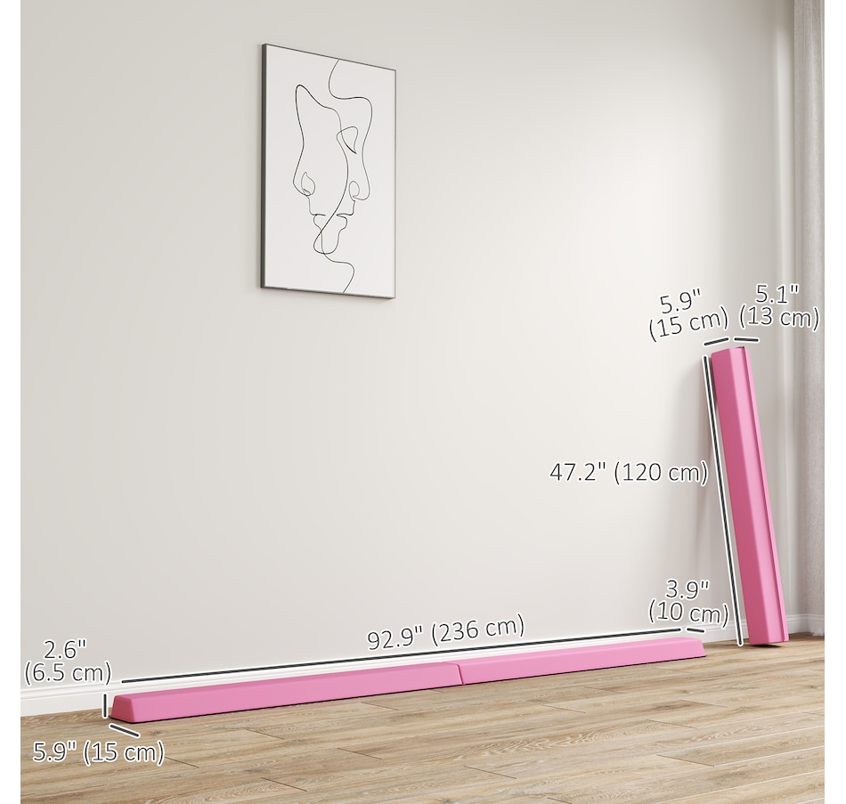 Image 934673_ALTMORE2.jpg, Product 934-673 / Price $50.99, Soozier 7.7ft Folding Gymnastics Balance Beam with Non-Slip Bottom, Red from Soozier on TSC.ca's Health & Fitness department