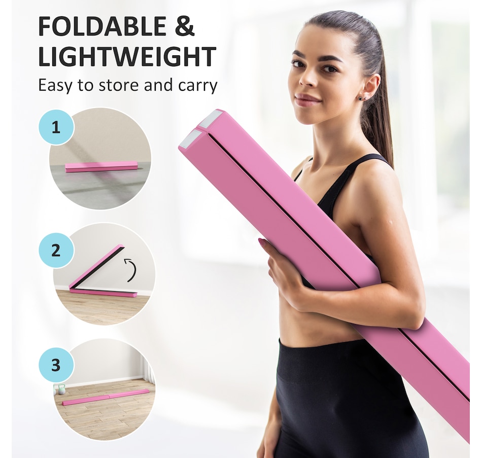Image 934673_ALTMORE3.jpg, Product 934-673 / Price $50.99, Soozier 7.7ft Folding Gymnastics Balance Beam with Non-Slip Bottom, Red from Soozier on TSC.ca's Health & Fitness department