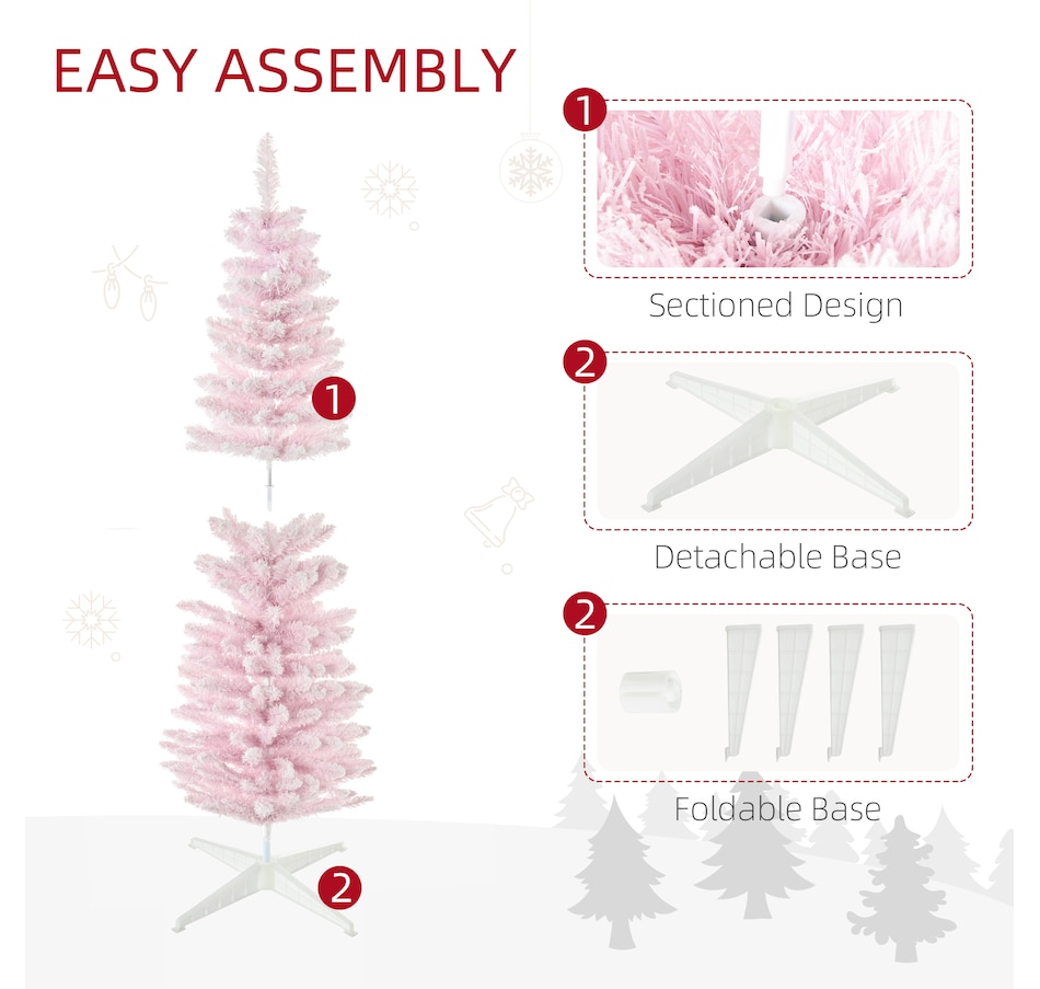 Image 934680_ALTMORE13.jpg, Product 934-680 / Price $69.99, HOMCOM Artificial Snow Flocked Christmas Tree Holiday Home Decoration from HOMCOM on TSC.ca's Home & Garden department