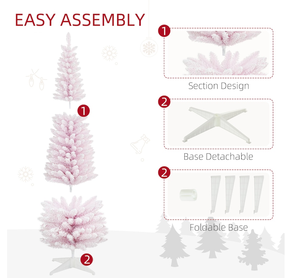 Image 934680_ALTMORE20.jpg, Product 934-680 / Price $69.99, HOMCOM Artificial Snow Flocked Christmas Tree Holiday Home Decoration from HOMCOM on TSC.ca's Home & Garden department