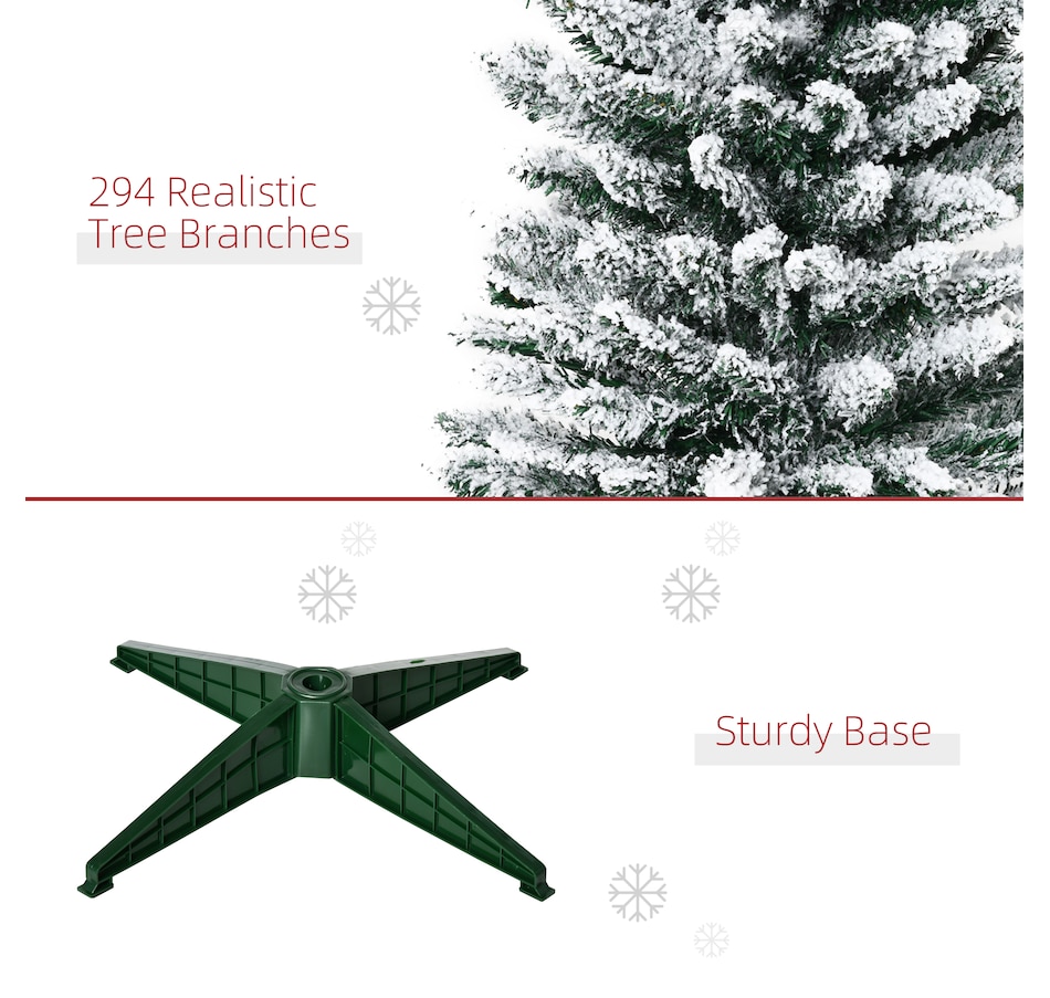 Image 934680_ALTMORE33.jpg, Product 934-680 / Price $69.99, HOMCOM Artificial Snow Flocked Christmas Tree Holiday Home Decoration from HOMCOM on TSC.ca's Home & Garden department