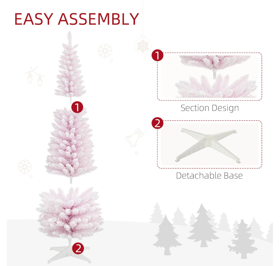 Image 934680_ALTMORE5.jpg, Product 934-680 / Price $69.99, HOMCOM Artificial Snow Flocked Christmas Tree Holiday Home Decoration from HOMCOM on TSC.ca's Home & Garden department