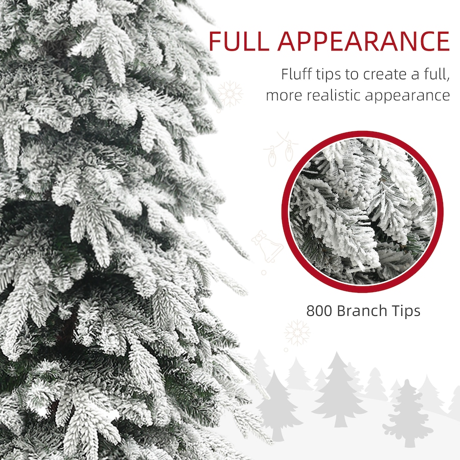 Image 934688_ALTMORE12.jpg, Product 934-688 / Price $89.00 - $129.99, HOMCOM Flocked Pencil Christmas Tree with Auto Open, Steel Base from HOMCOM on TSC.ca's Home & Garden department