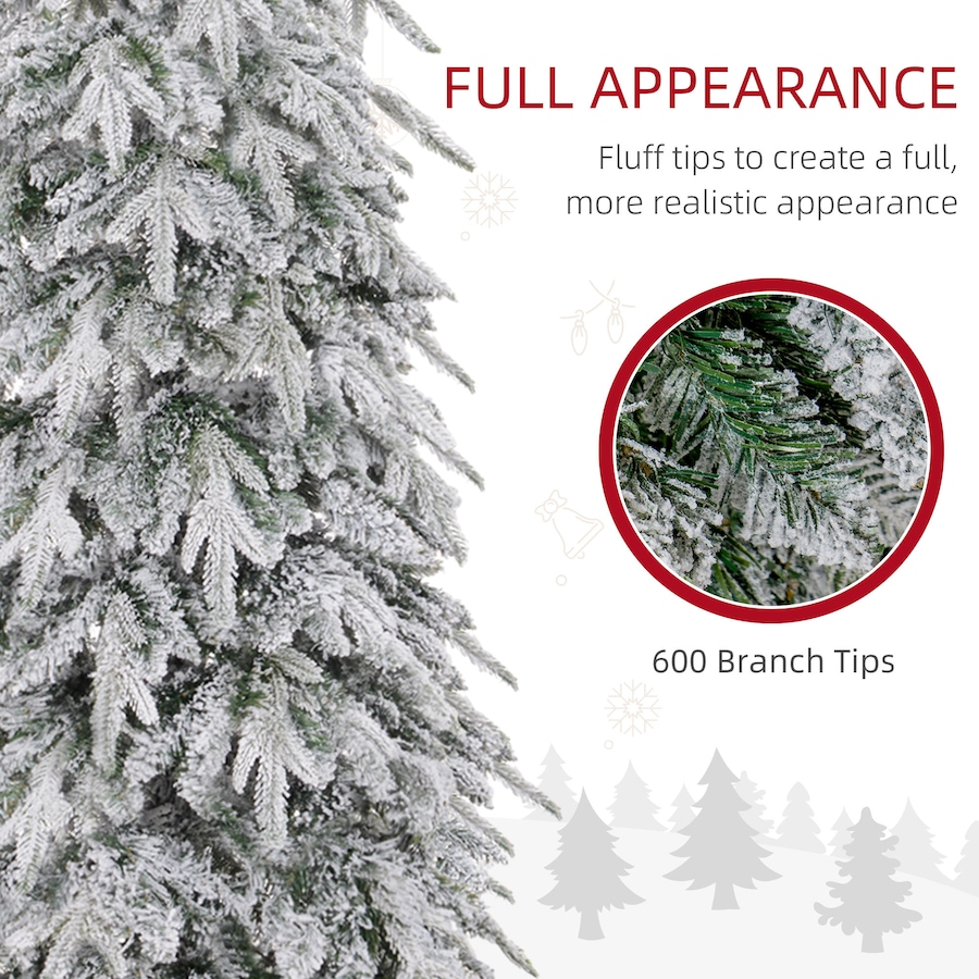 Image 934688_ALTMORE21.jpg, Product 934-688 / Price $89.00 - $129.99, HOMCOM Flocked Pencil Christmas Tree with Auto Open, Steel Base from HOMCOM on TSC.ca's Home & Garden department