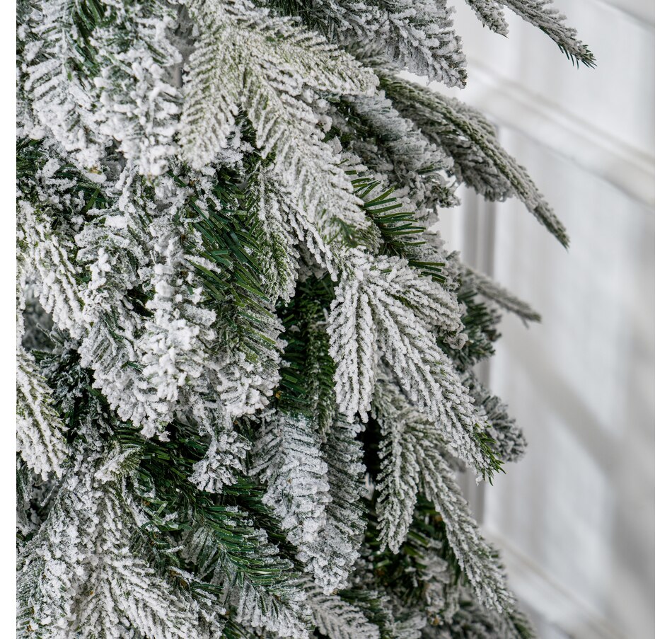 Image 934688_ALTMORE7.jpg, Product 934-688 / Price $129.99, HOMCOM Flocked Pencil Christmas Tree with Auto Open, Steel Base from HOMCOM on TSC.ca's Home & Garden department