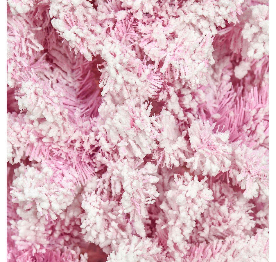 Image 934689_ALTMORE24.jpg, Product 934-689 / Price $74.99, HOMCOM Snow Flocked Pencil Artificial Christmas Tree with Steel Base Pink from HOMCOM on TSC.ca's Home & Garden department