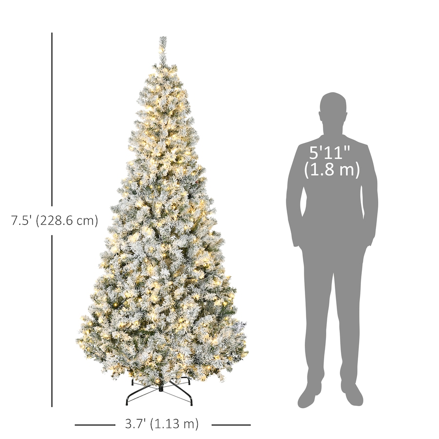 Image 934690_ALTMORE10.jpg, Product 934-690 / Price $119.99 - $199.99, HOMCOM Snow Flocked Artificial Christmas Tree with Lights from HOMCOM on TSC.ca's Home & Garden department