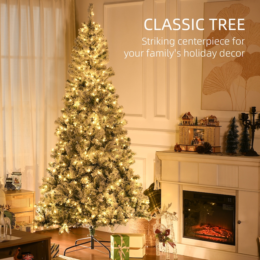 Image 934690_ALTMORE11.jpg, Product 934-690 / Price $119.99 - $199.99, HOMCOM Snow Flocked Artificial Christmas Tree with Lights from HOMCOM on TSC.ca's Home & Garden department