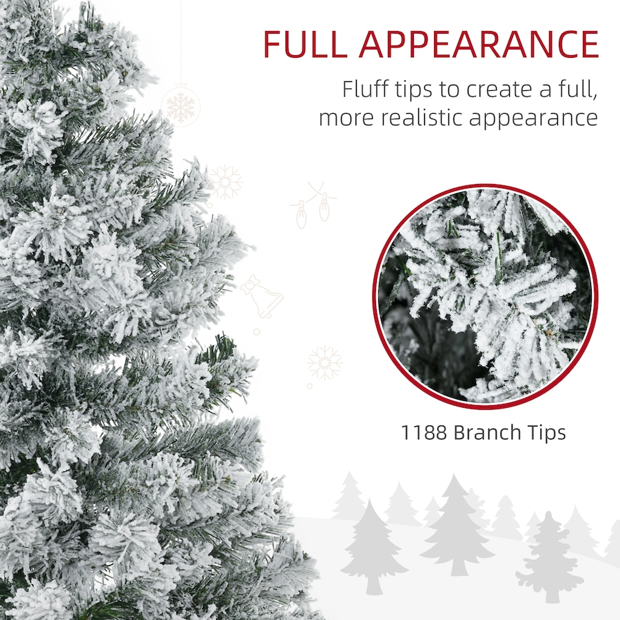 Image 934690_ALTMORE13.jpg, Product 934-690 / Price $119.99 - $199.99, HOMCOM Snow Flocked Artificial Christmas Tree with Lights from HOMCOM on TSC.ca's Home & Garden department