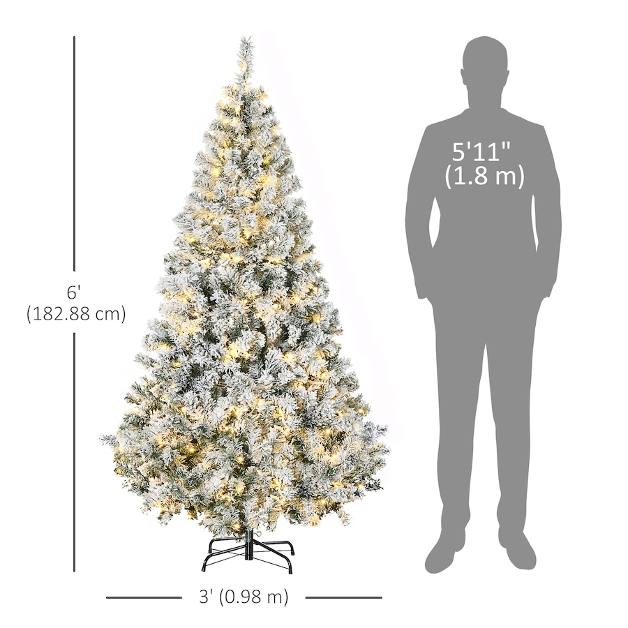 Image 934690_ALTMORE2.jpg, Product 934-690 / Price $119.99 - $199.99, HOMCOM Snow Flocked Artificial Christmas Tree with Lights from HOMCOM on TSC.ca's Home & Garden department