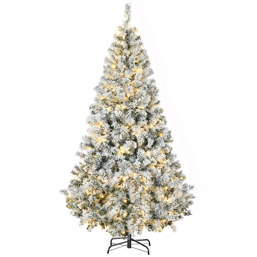 Image 934690_ST01.jpg, Product 934-690 / Price $119.99 - $199.99, HOMCOM Snow Flocked Artificial Christmas Tree with Lights from HOMCOM on TSC.ca's Home & Garden department