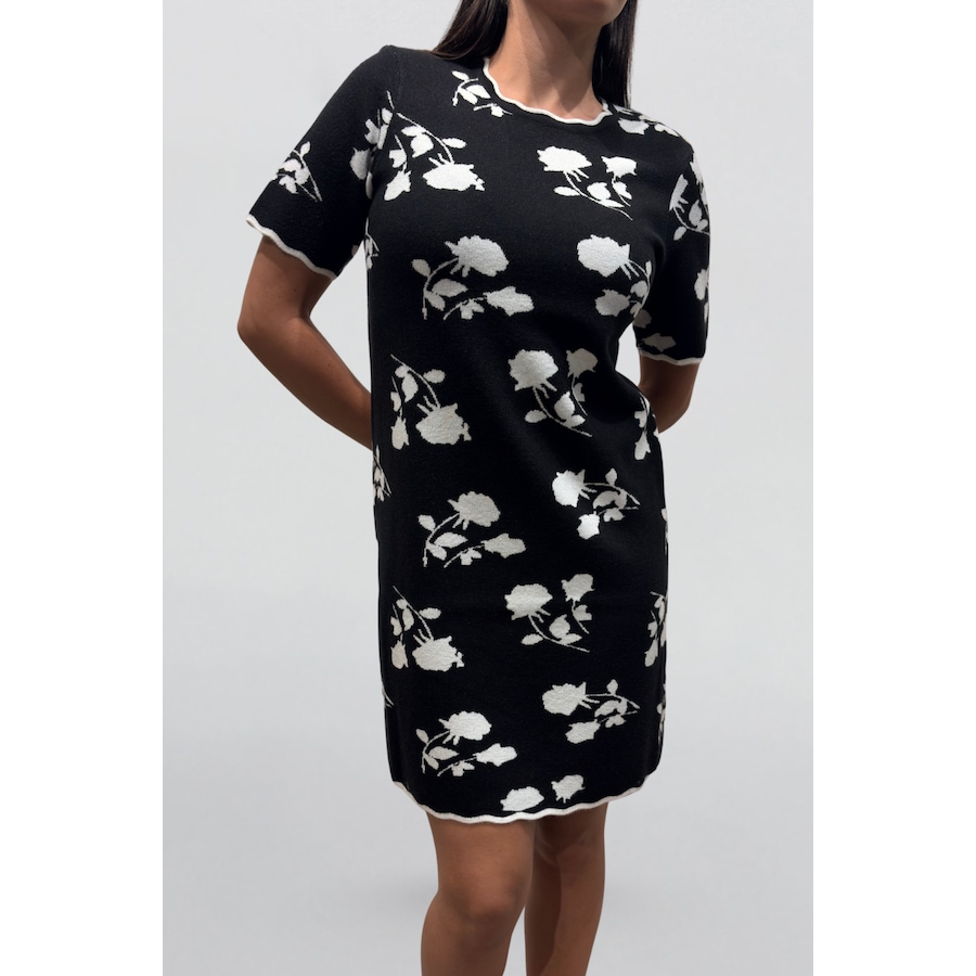 Image 934698_ALTMORE8.png, Product 934-698 / Price $49.98, Suzanna Women's Black Floral Print Dress Short Sleeves from ANNICK on TSC.ca's Fashion department