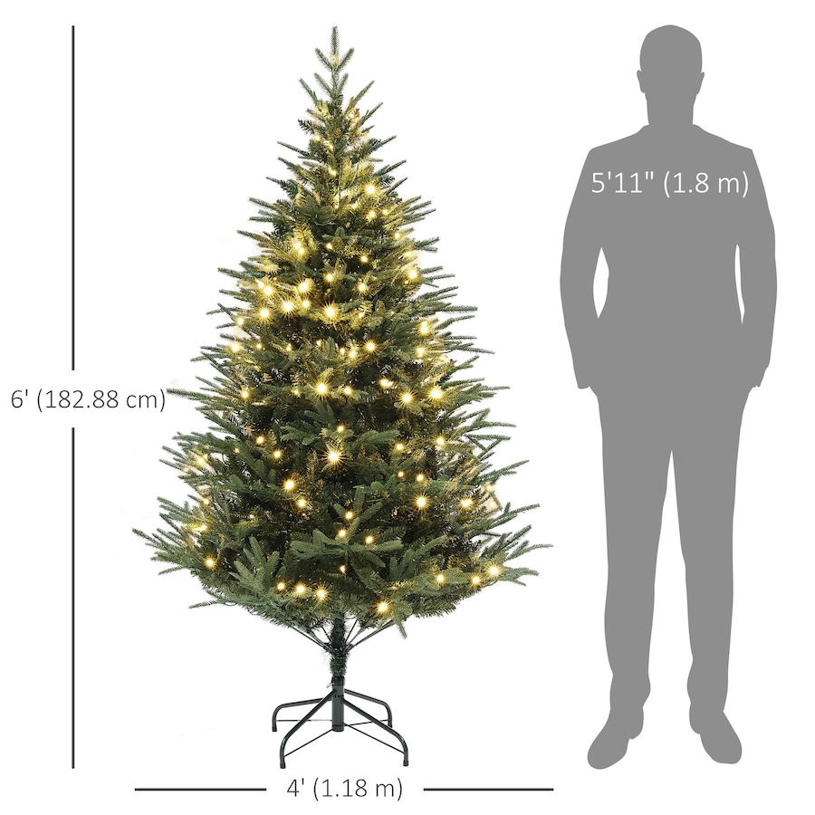 Image 934705_ALTMORE10.jpg, Product 934-705 / Price $129.99 - $159.99, HOMCOM Artificial Christmas Tree with LED Lights, Hinged Xmas Tree from HOMCOM on TSC.ca's Home & Garden department