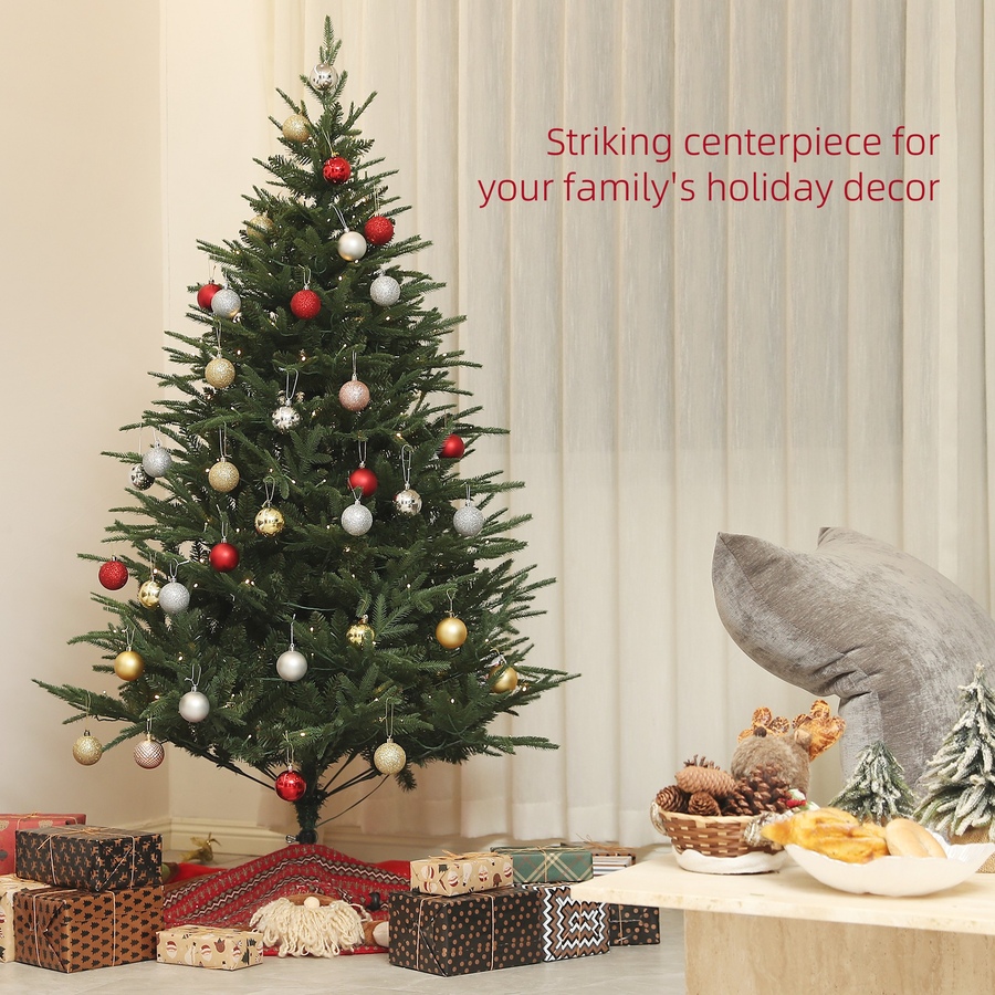 Image 934705_ALTMORE11.jpg, Product 934-705 / Price $129.99 - $159.99, HOMCOM Artificial Christmas Tree with LED Lights, Hinged Xmas Tree from HOMCOM on TSC.ca's Home & Garden department