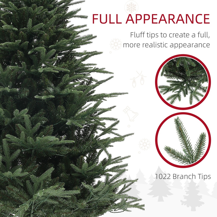 Image 934705_ALTMORE13.jpg, Product 934-705 / Price $129.99 - $159.99, HOMCOM Artificial Christmas Tree with LED Lights, Hinged Xmas Tree from HOMCOM on TSC.ca's Home & Garden department
