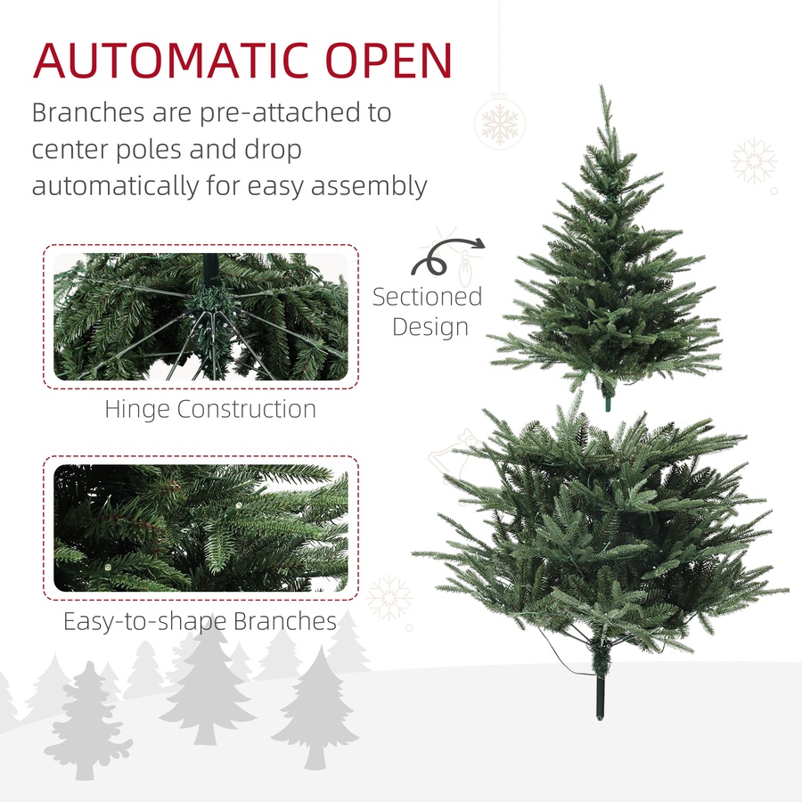 Image 934705_ALTMORE26.jpg, Product 934-705 / Price $129.99 - $159.99, HOMCOM Artificial Christmas Tree with LED Lights, Hinged Xmas Tree from HOMCOM on TSC.ca's Home & Garden department