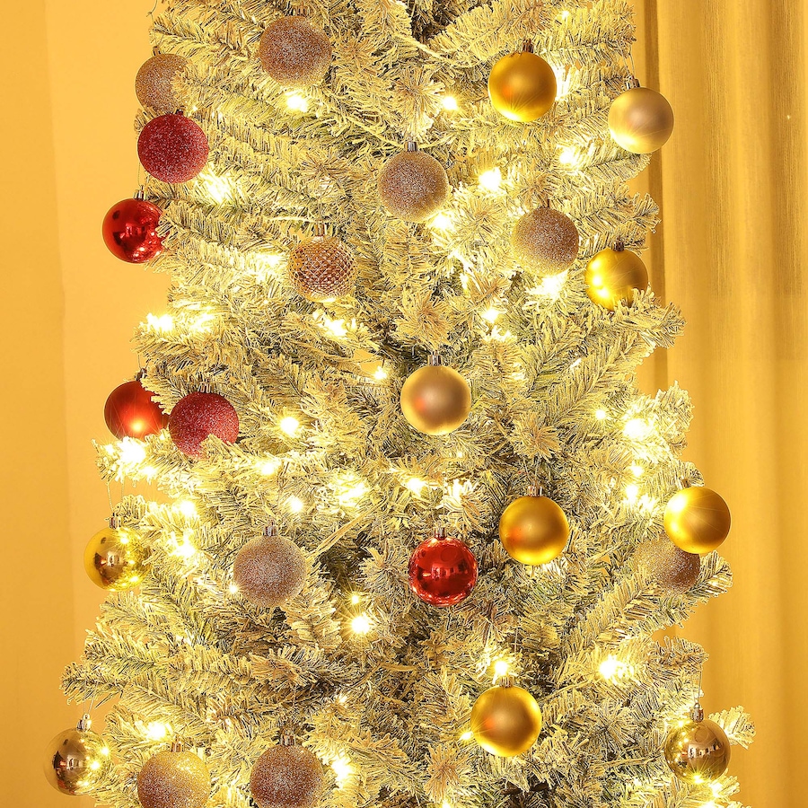 Image 934708_ALTMORE14.jpg, Product 934-708 / Price $109.99, HOMCOM Pencil Artificial Christmas Tree w/ Lights, Flocked Xmas Tree from HOMCOM on TSC.ca's Home & Garden department