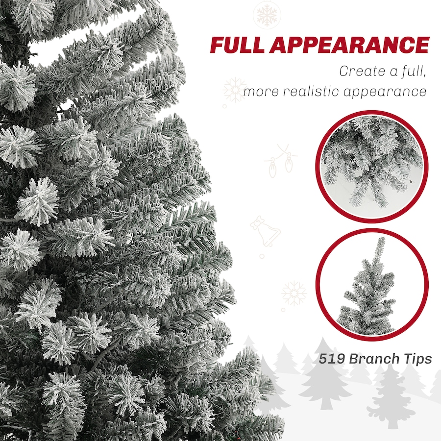 Image 934708_ALTMORE19.jpg, Product 934-708 / Price $109.99, HOMCOM Pencil Artificial Christmas Tree w/ Lights, Flocked Xmas Tree from HOMCOM on TSC.ca's Home & Garden department