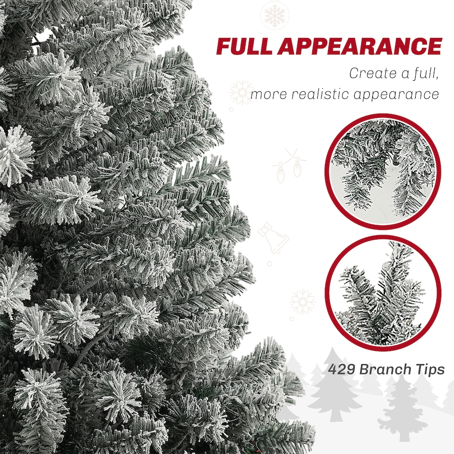 Image 934708_ALTMORE5.jpg, Product 934-708 / Price $109.99, HOMCOM Pencil Artificial Christmas Tree w/ Lights, Flocked Xmas Tree from HOMCOM on TSC.ca's Home & Garden department