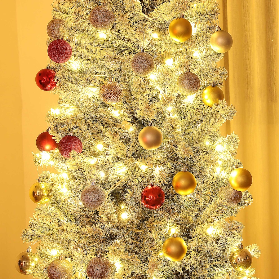 Image 934708_ALTMORE7.jpg, Product 934-708 / Price $109.99, HOMCOM Pencil Artificial Christmas Tree w/ Lights, Flocked Xmas Tree from HOMCOM on TSC.ca's Home & Garden department