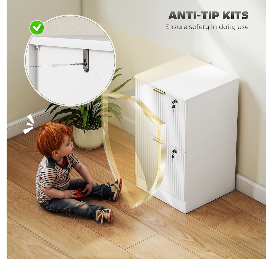 Image 934712_ALTMORE14.jpg, Product 934-712 / Price $139.99 - $186.99, HOMCOM File Cabinet Fluted Vertical Filing Cabinet with Lock from HOMCOM on TSC.ca's Home & Garden department