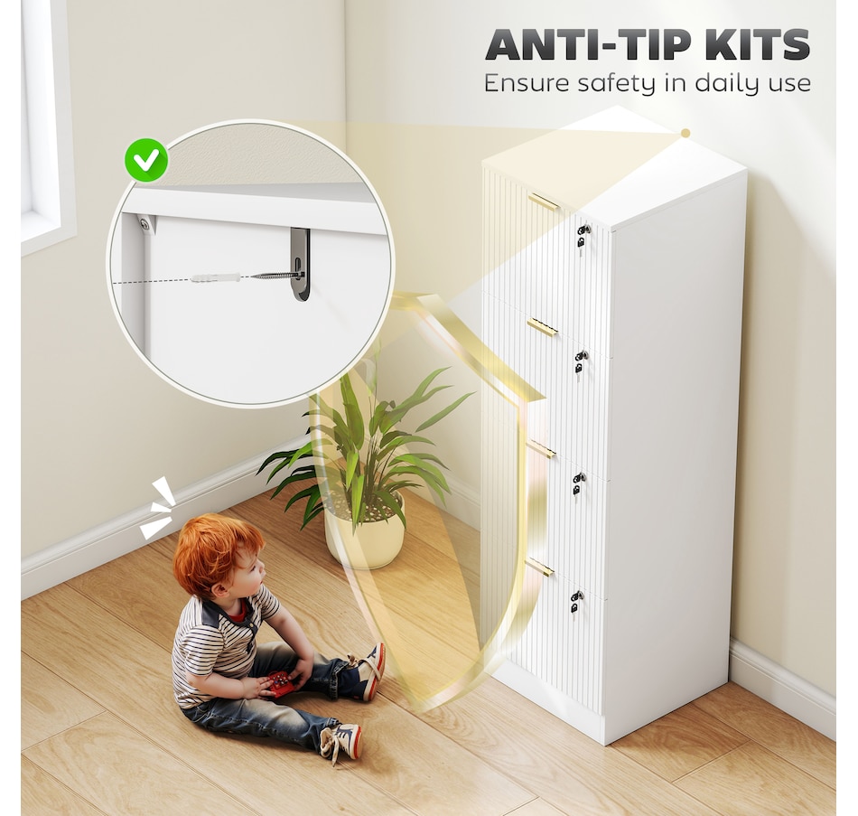 Image 934712_ALTMORE22.jpg, Product 934-712 / Price $139.99 - $186.99, HOMCOM File Cabinet Fluted Vertical Filing Cabinet with Lock from HOMCOM on TSC.ca's Home & Garden department