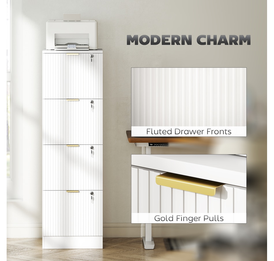 Image 934712_ALTMORE23.jpg, Product 934-712 / Price $139.99 - $186.99, HOMCOM File Cabinet Fluted Vertical Filing Cabinet with Lock from HOMCOM on TSC.ca's Home & Garden department