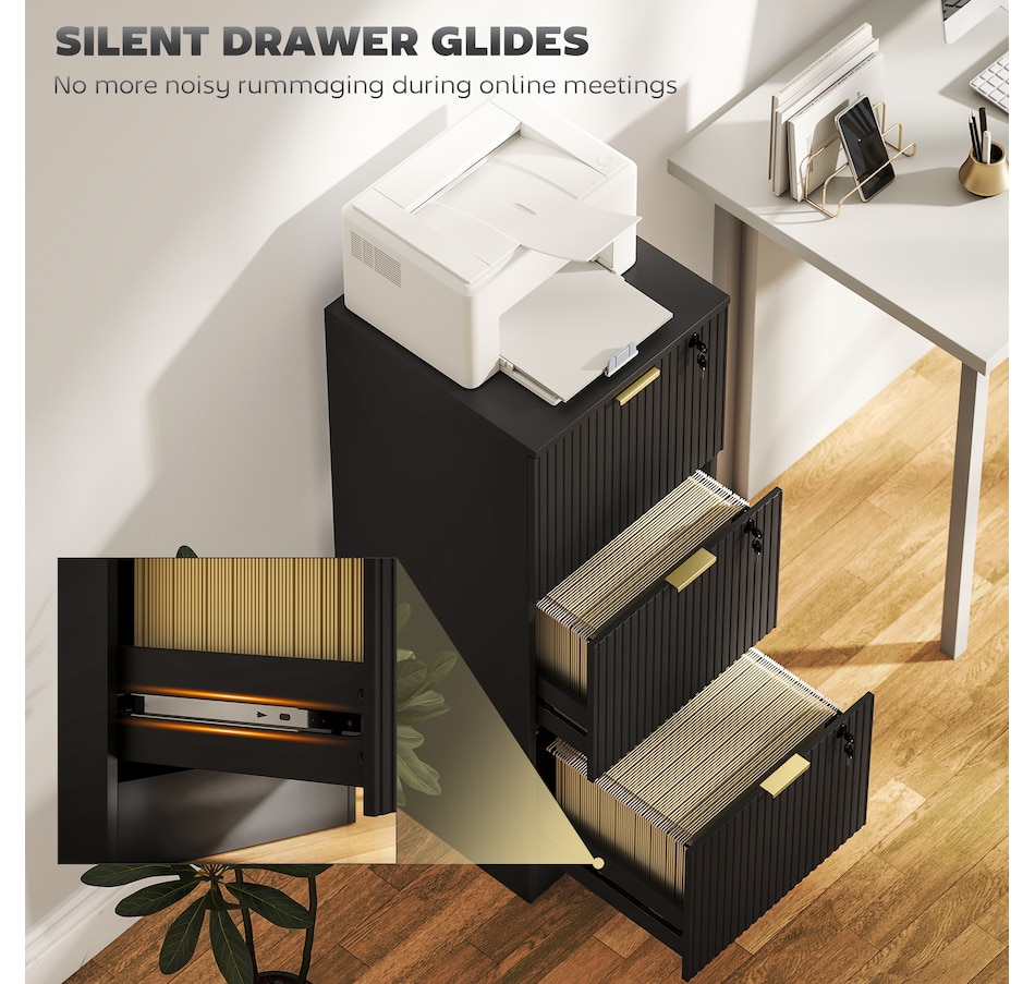 Image 934712_ALTMORE28.jpg, Product 934-712 / Price $139.99 - $186.99, HOMCOM File Cabinet Fluted Vertical Filing Cabinet with Lock from HOMCOM on TSC.ca's Home & Garden department