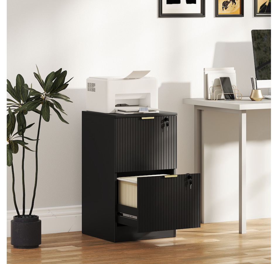 Image 934712_ALTMORE33.jpg, Product 934-712 / Price $139.99 - $186.99, HOMCOM File Cabinet Fluted Vertical Filing Cabinet with Lock from HOMCOM on TSC.ca's Home & Garden department