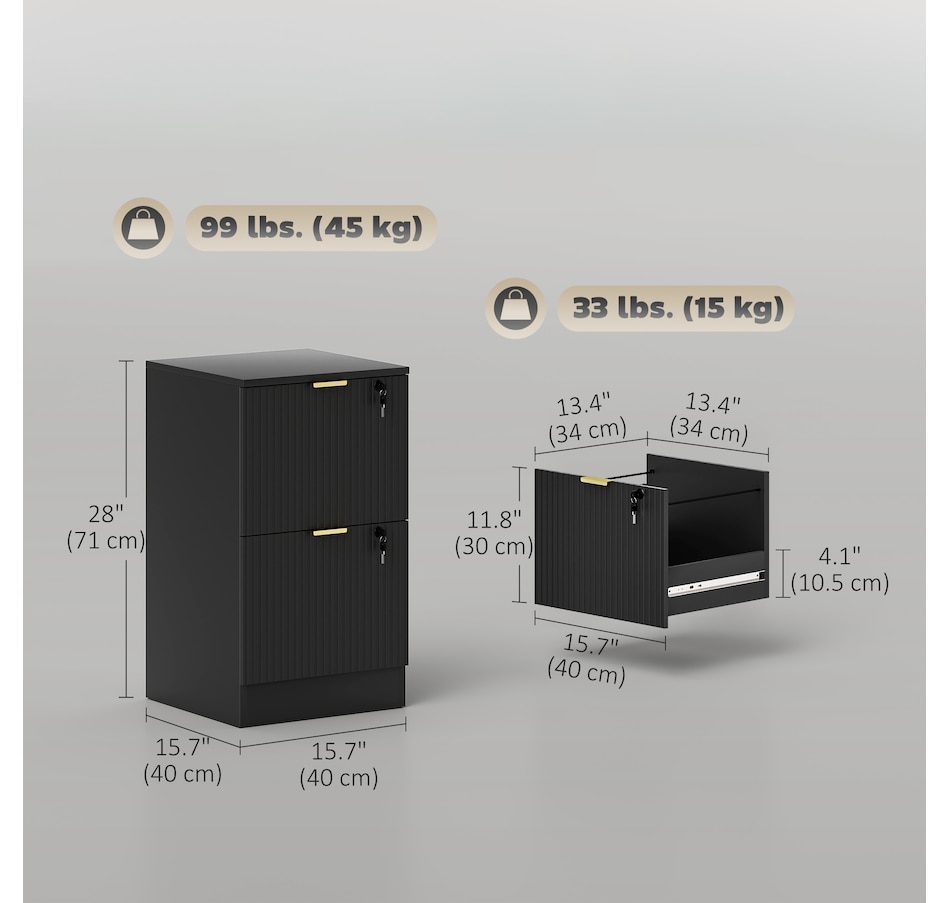 Image 934712_ALTMORE34.jpg, Product 934-712 / Price $139.99 - $186.99, HOMCOM File Cabinet Fluted Vertical Filing Cabinet with Lock from HOMCOM on TSC.ca's Home & Garden department